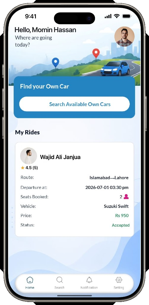 YolKar app — Home screen